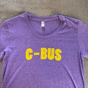 C-Bus purple and gold t-shirt